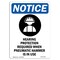 Signmission OSHA Sign, Hearing Protection With, 14in X 10in Decal, 10" W, 14" H, Portrait, OS-NS-D-1014-V-13416 OS-NS-D-1014-V-13416 - alternate 1